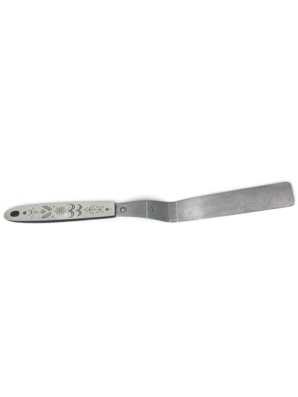 Vintage Flint USA Stainless Steel Offset Icing Spatula Harvest Wheat Baking MCM